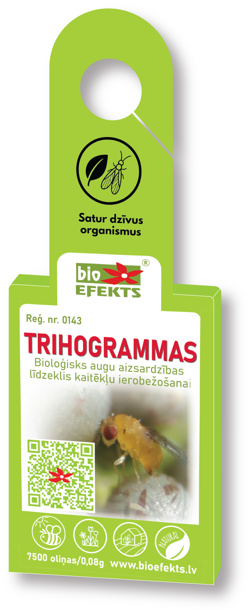 Trihogrammas iepakojums 3d